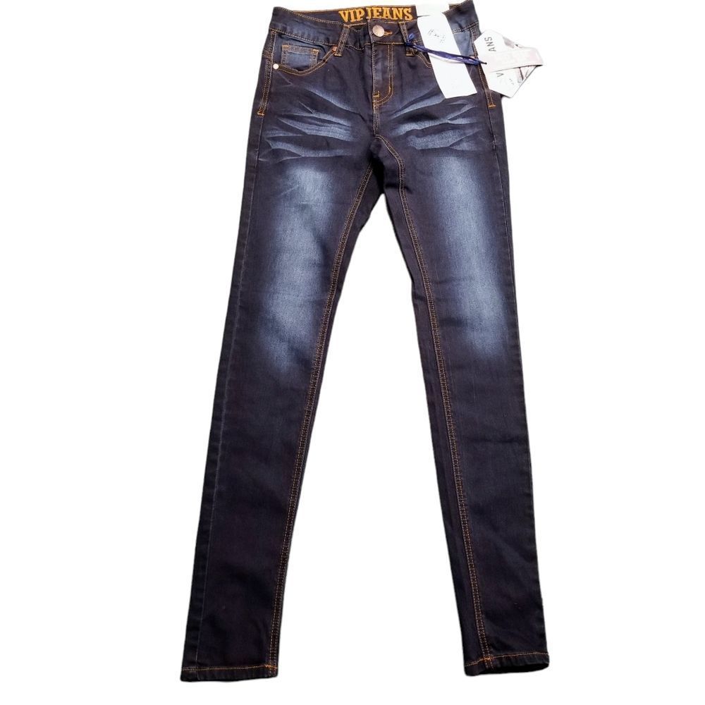 VIP mid rise destructed sculpting stretch blue jeans sz 5/6 NEW!